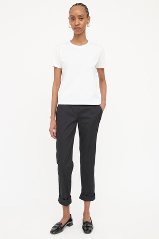 Prada Tonal Triangular Logo T-Shirt