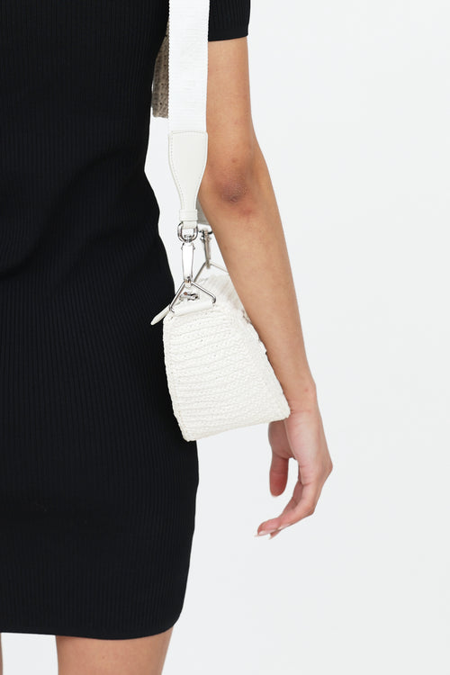 Prada Raffia Triangle Crossbody Bag