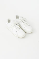 Prada White Leather Sneaker