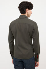 Prada Wool Cuff Logo Shirt