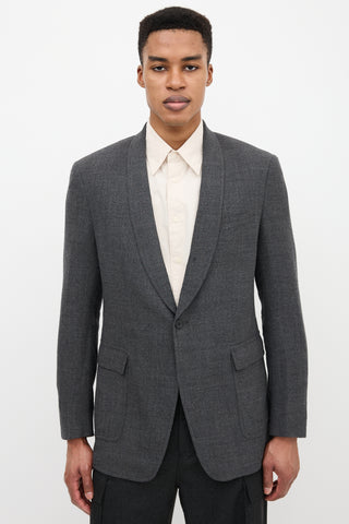 Prada Wool Shawl Collar Blazer
