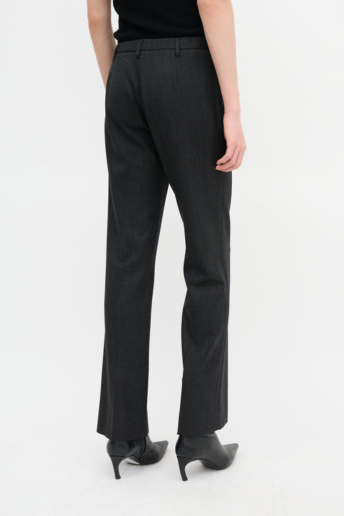 Prada Wool Straight Leg Trouser