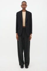 Prada Wool Triangle Applique Blazer