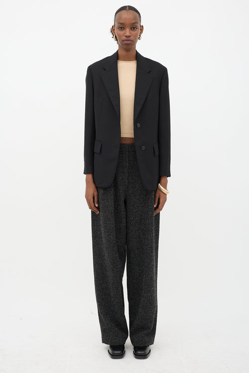 Prada Wool Triangle Applique Blazer