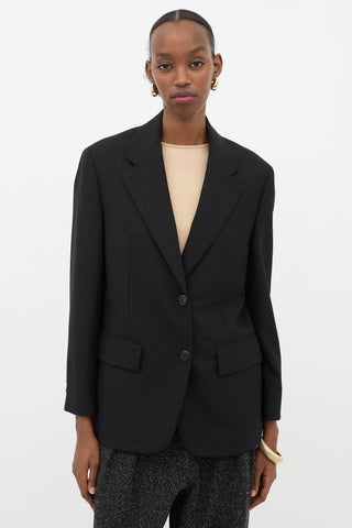 Prada Wool Triangle Applique Blazer