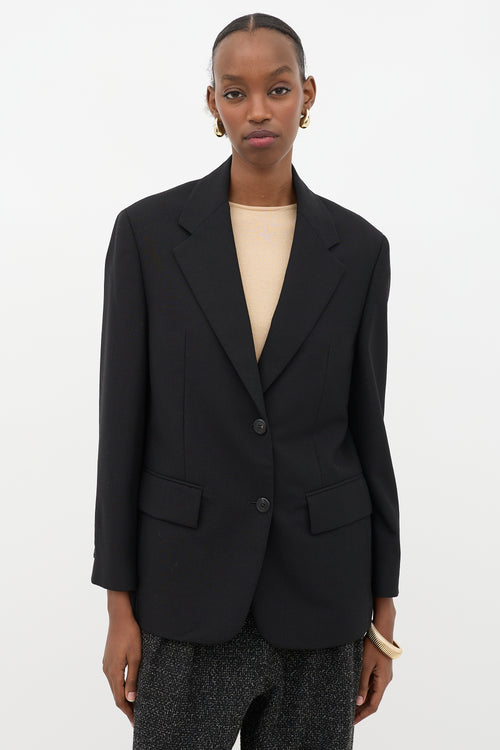 Prada Wool Triangle Applique Blazer