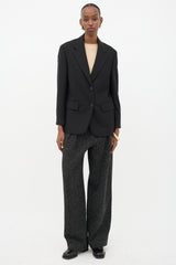 Prada Wool Triangle Applique Blazer