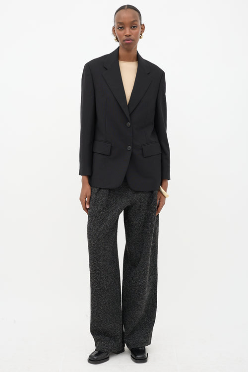 Prada Wool Triangle Applique Blazer