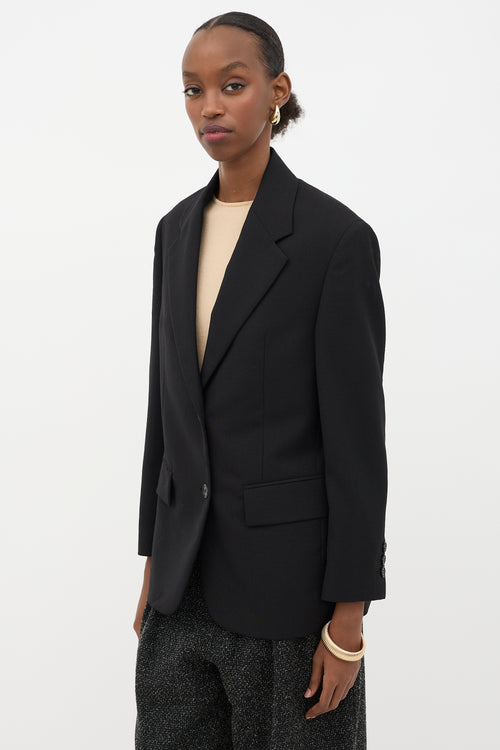 Prada Wool Triangle Applique Blazer