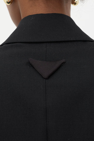 Prada Wool Triangle Applique Blazer