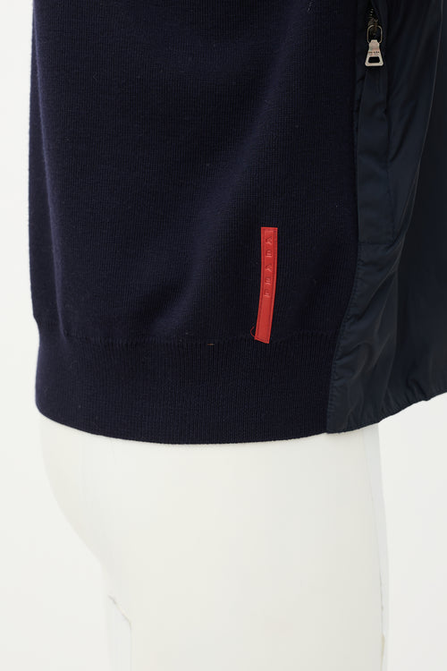 Prada Wool & Nylon Panelled Jacket