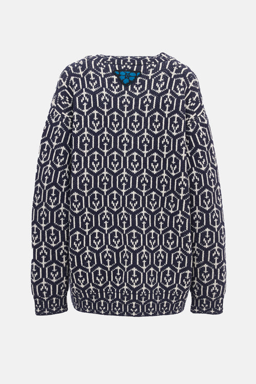 Prada Wool Intarsia Cardigan