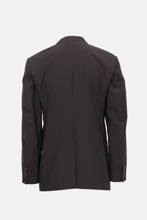 Prada Wool & Silk Pinstripe Blazer
