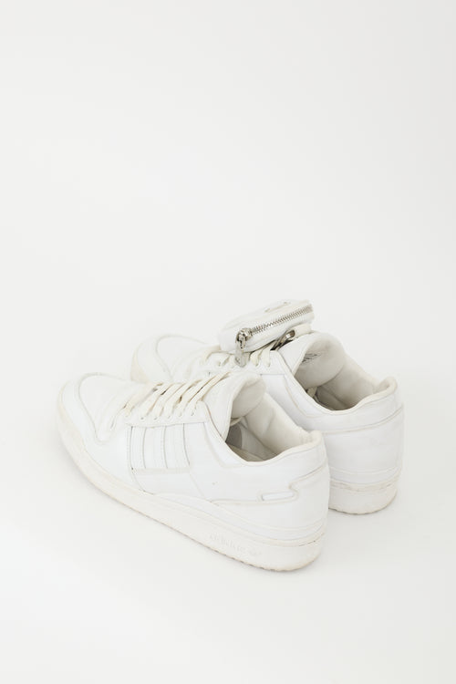 Prada X Adidas White Re-Nylon & Leather Low Sneaker