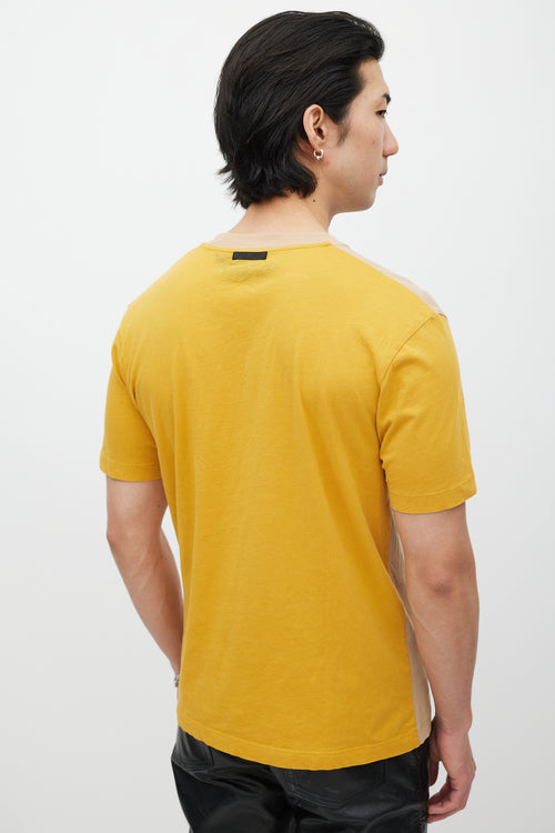 Prada Yellow & Black Face Graphic T-Shirt