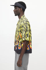 Prada Yellow & Multicolour Banana Flame Shirt