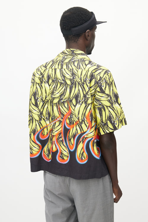 Prada Yellow & Multicolour Banana Flame Shirt