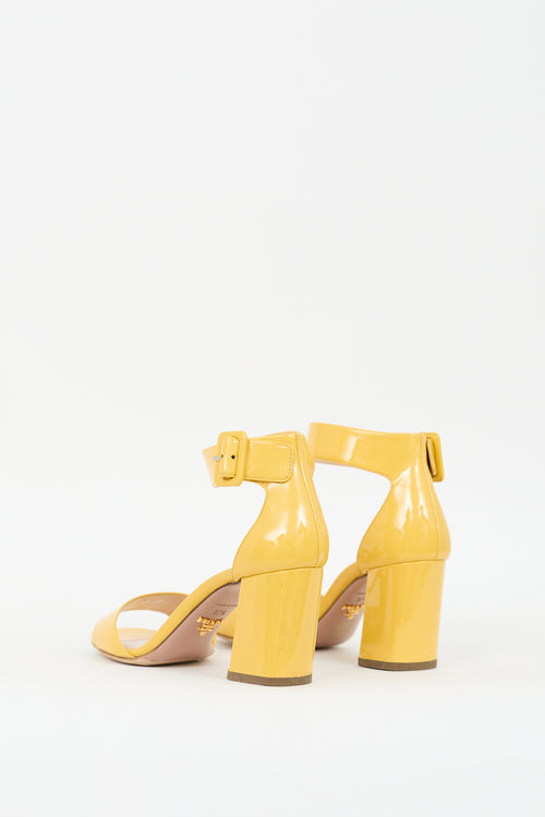 Prada Yellow Patent Leather Heel