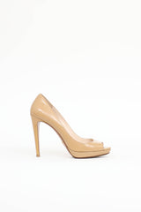 Prada Patent Peep Toe Pump