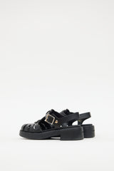 Prada Black Rubber Caged Sandal