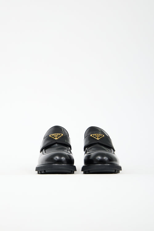 Prada Patent Leather Platfrom Penny Loafer