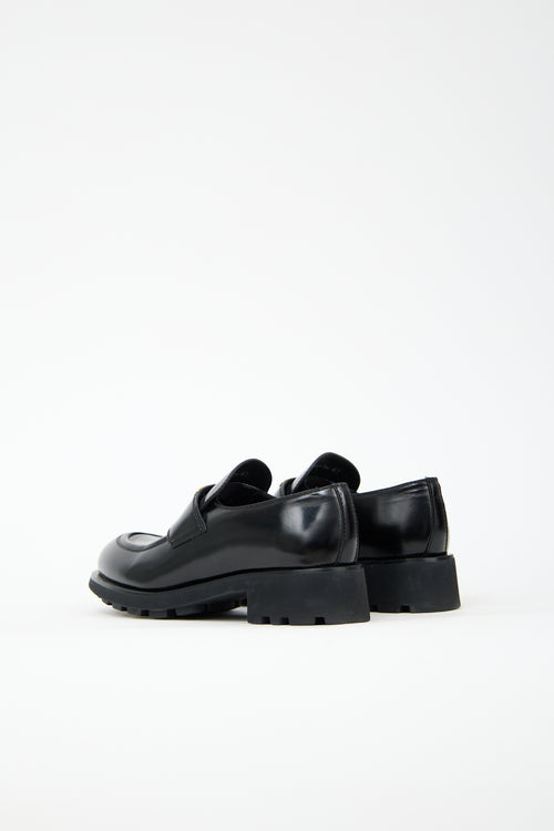 Prada Patent Leather Platfrom Penny Loafer