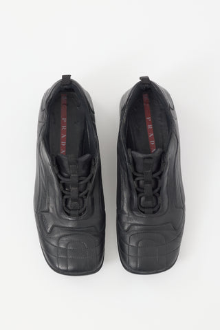 Prada Sport Vintage Black Leather Sneaker
