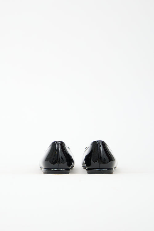 Prada Patent Leather Bow Flat