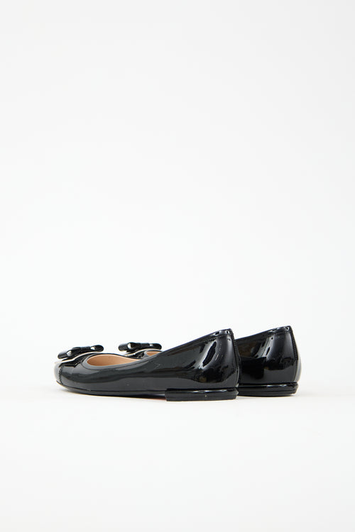 Prada Patent Leather Bow Flat