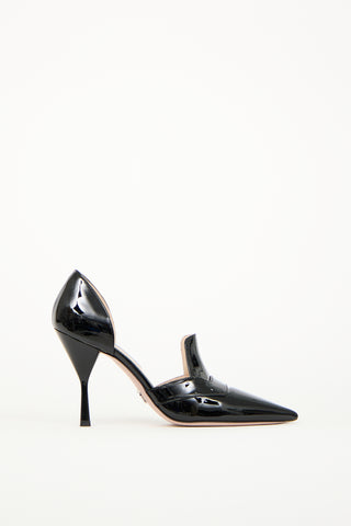 Prada Black Patent D'Orsay Heel