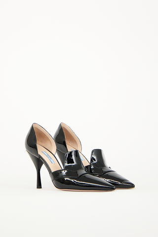 Prada Black Patent D'Orsay Heel