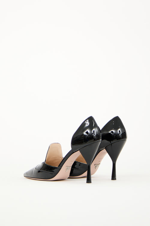 Prada Black Patent D'Orsay Heel