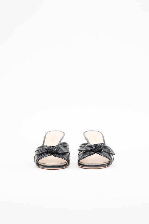 PradaLeather Bow Mule
