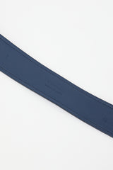 Prada Navy Leather Buckle Belt