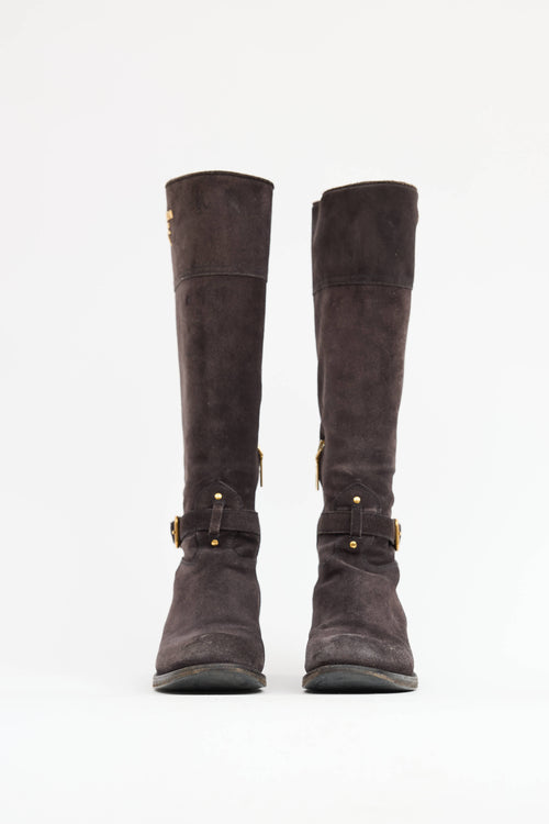 Prada Suede Riding  Boot
