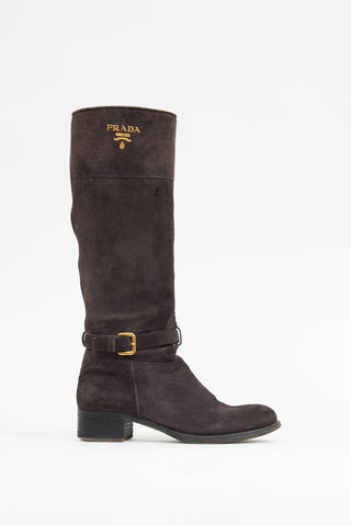 Prada Suede Riding  Boot