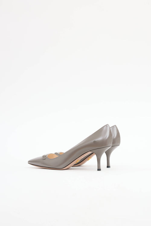 Prada Leather Logo Heel