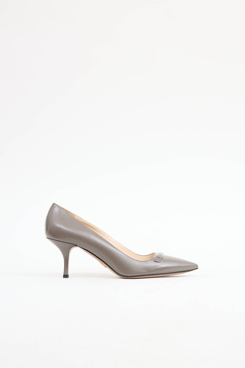 Prada Leather Logo Heel
