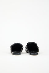 Prada Padded Leather Logo Mule