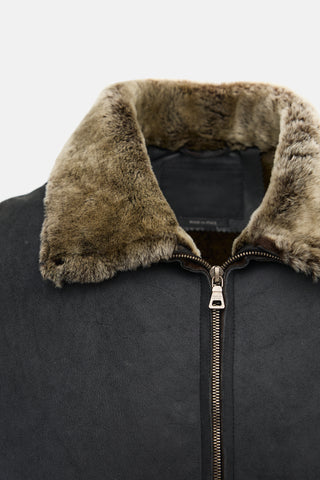 Prada Vintage Fur Lined Leather Jacket