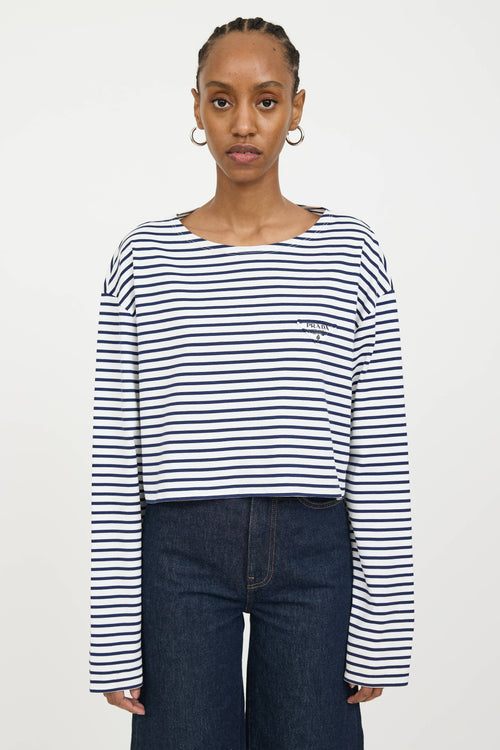 Prada Striped Crop Top