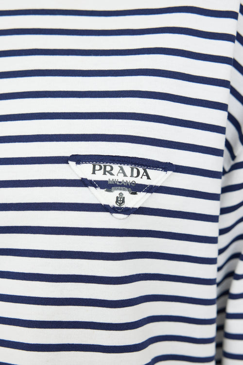 Prada Striped Crop Top