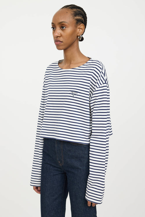 Prada Striped Crop Top