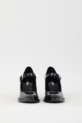 Prada Black Leather Pointed Toe Mary Jane Pump