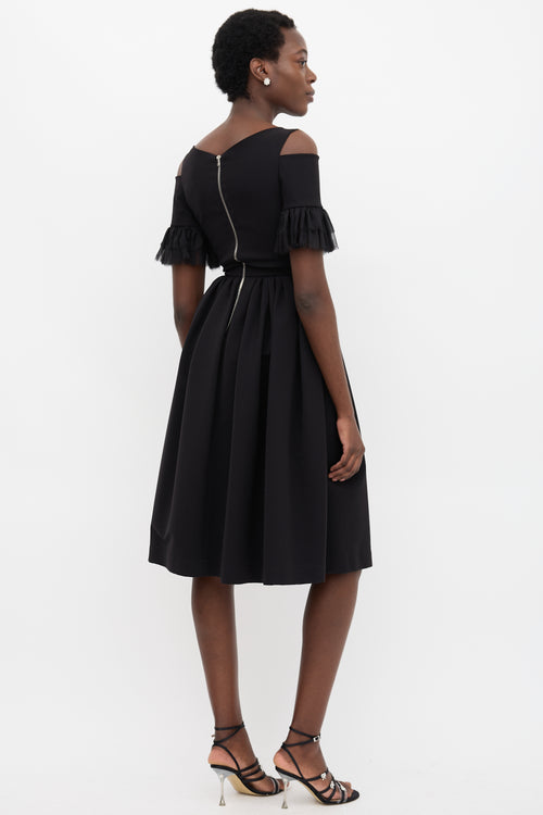 Preen Cold Shoulder Shirred Dress