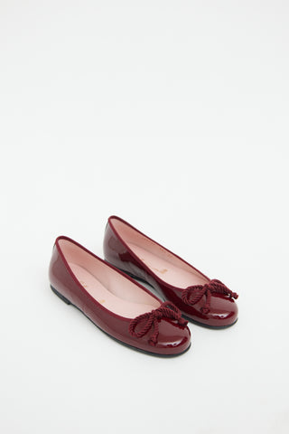 Pretty Ballerinas Red Patent Bow Ballet Flat