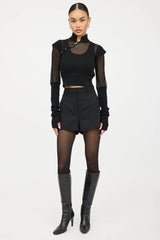 Private Policy Knit Asymmetric Top