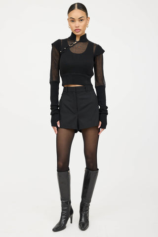 Private Policy Knit Asymmetric Top