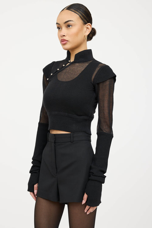 Private Policy Knit Asymmetric Top