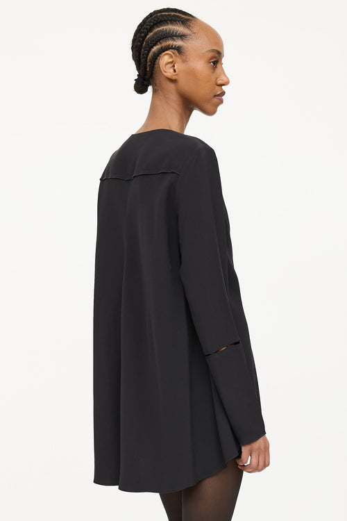 Proenza Schouler V-neck Pleated Short Dress